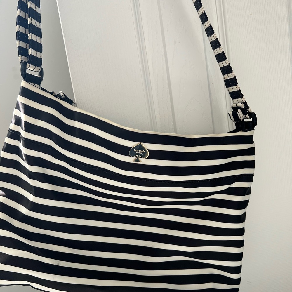 Kate Spade Black and White Striped Women's Bag